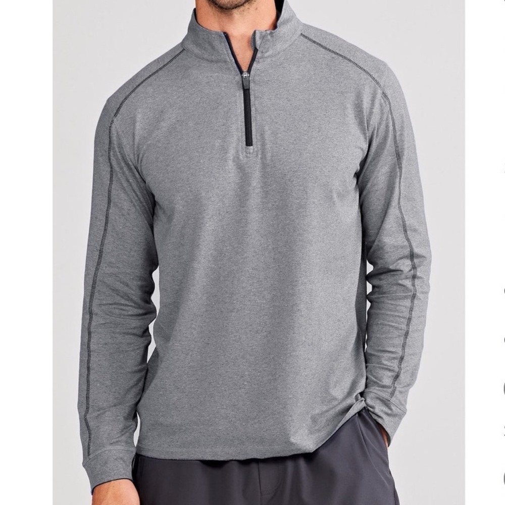 Tasc Performance Carrollton 1/4 Zip Heather‎ Gray Spruce XL New With Tags